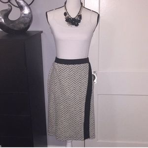 Black White Skirt Sz XL